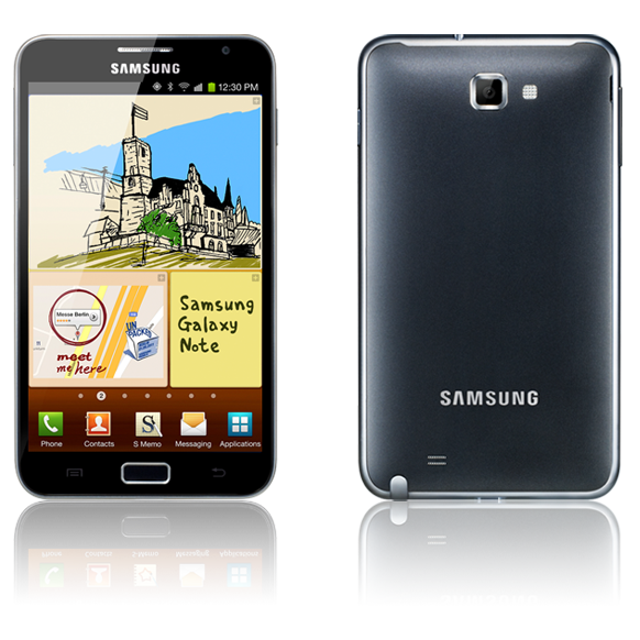 Galaxy Note Front and Back