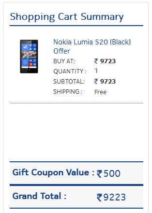 Nokia Lumia 520 After Discount