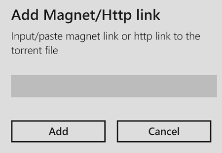 add magnet wptorrent windows phone