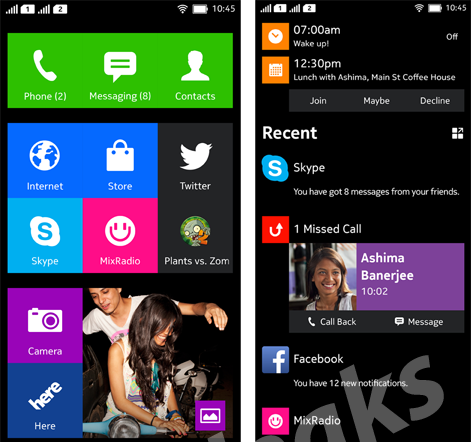 Applauncher and Fastlane of Nokia Normandy