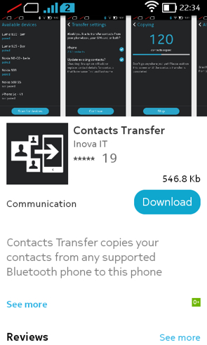 contacts transfer app  download nokia x