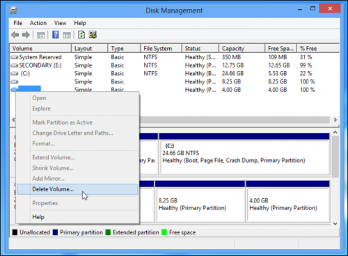 disk management windows 8