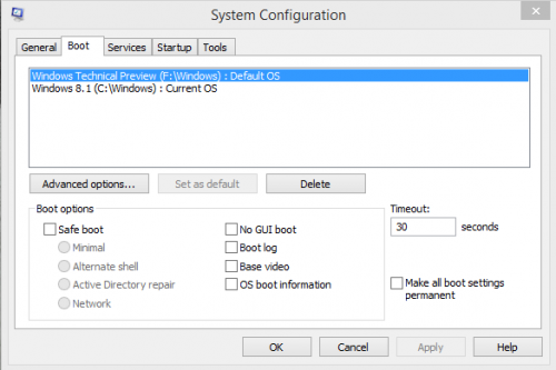 Windows Boot Configuration