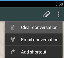 whatsapp clear conversation android