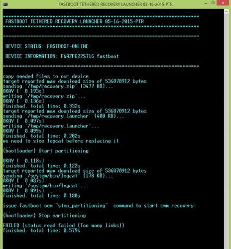 fastboot comands working
