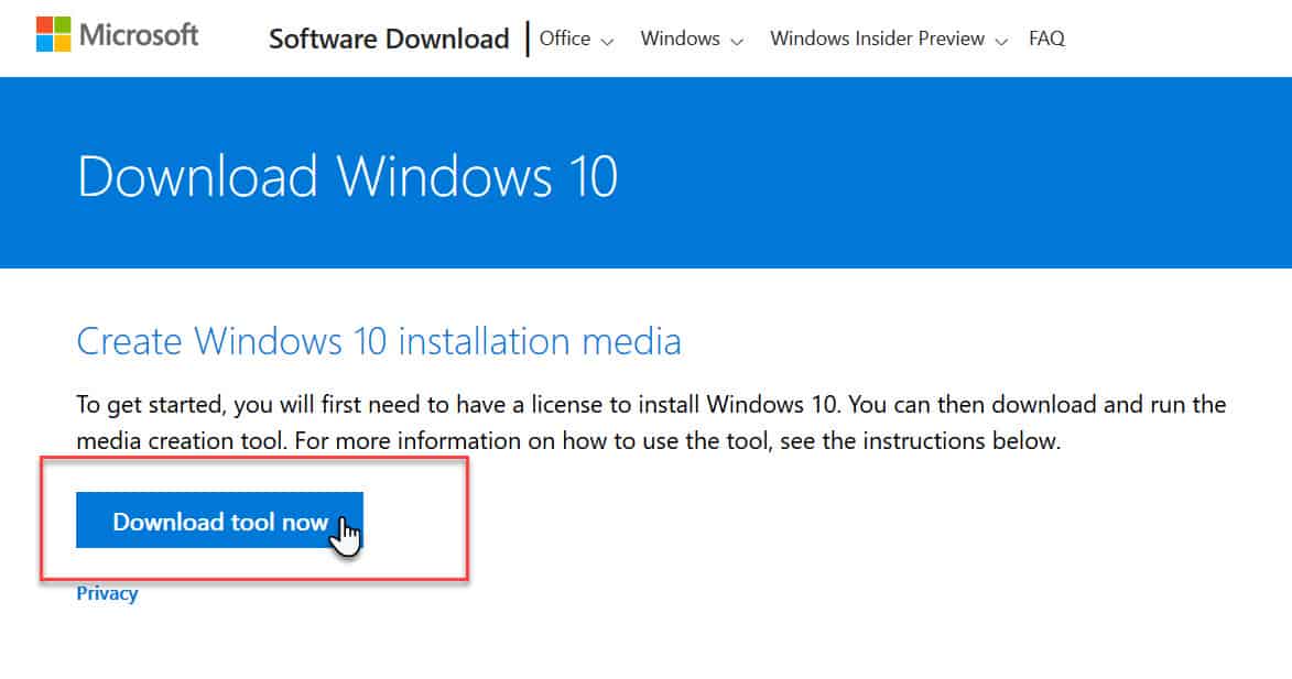 download windows 10 iso without media creation tool. use rufus