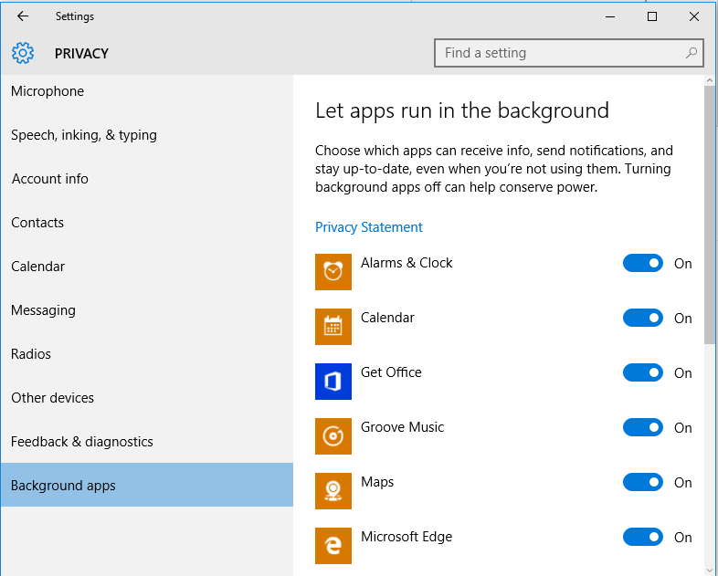 How to Disable Background Apps in Windows 10