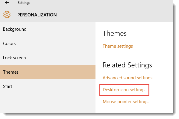 Windows 10 Theme Settings