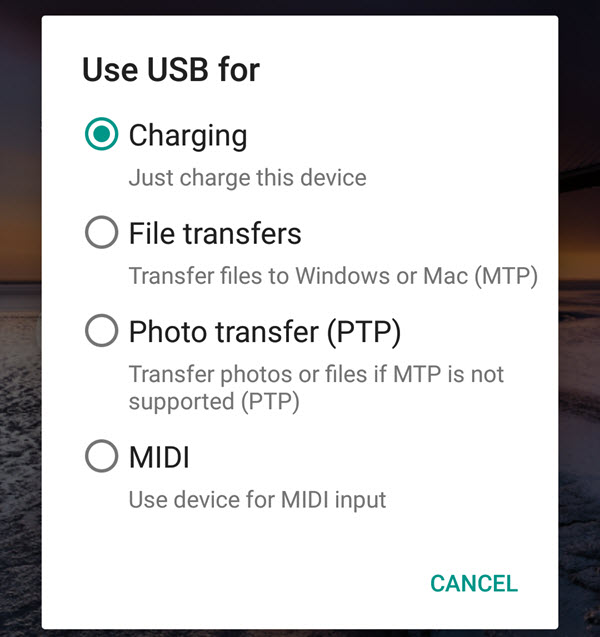 Use USB for Android Marshmallow