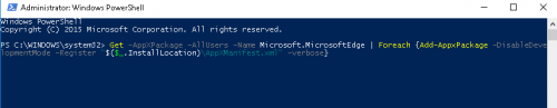 how to uninstall microsoft edge in powershell