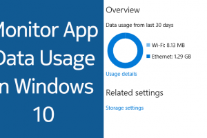 Find app data usage in Windows 10
