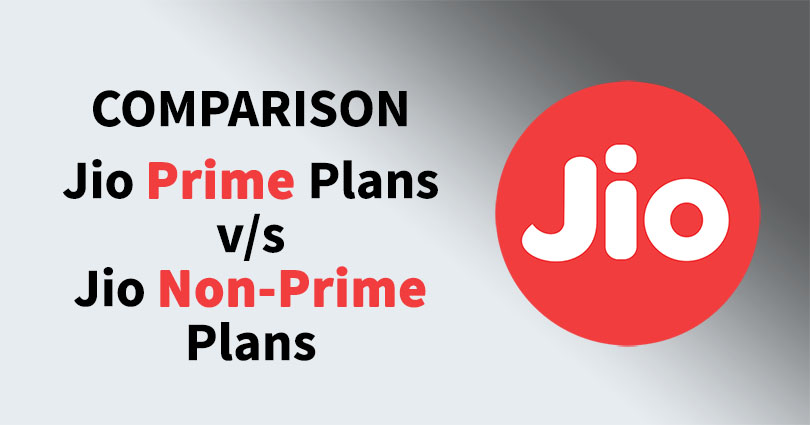 jio prime vs non prime plan comparison