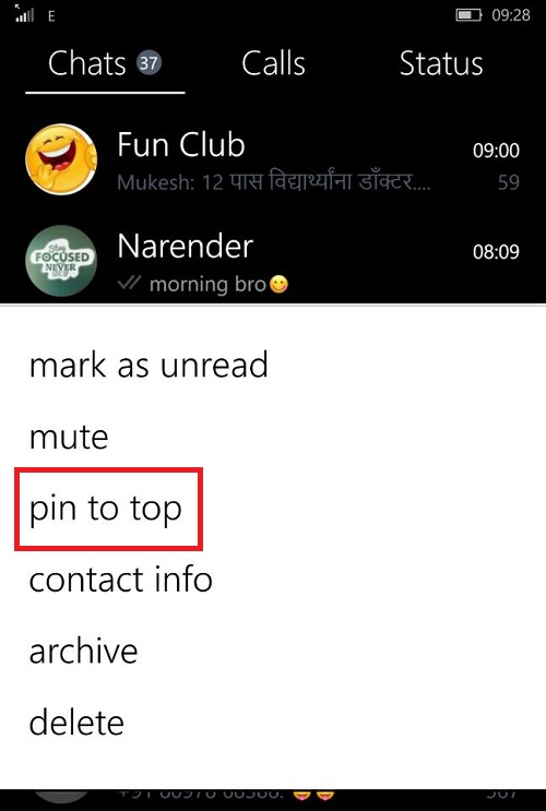 Message how in whatsapp to group pin How to