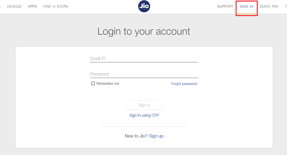 Jio.com My Account Sign in to 