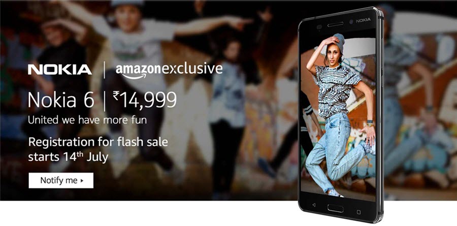 Nokia 6 Amazon Exclusive Flash Sale