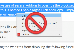Enable Right-click disabled on Websites