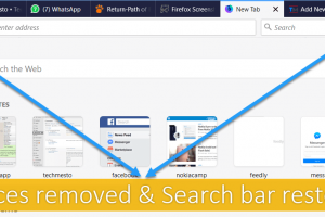 Firefox 57 Spaced Removed, Search Bar restored