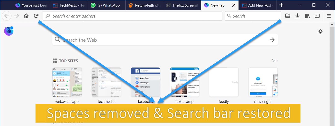 firefox 57 hide tab bar