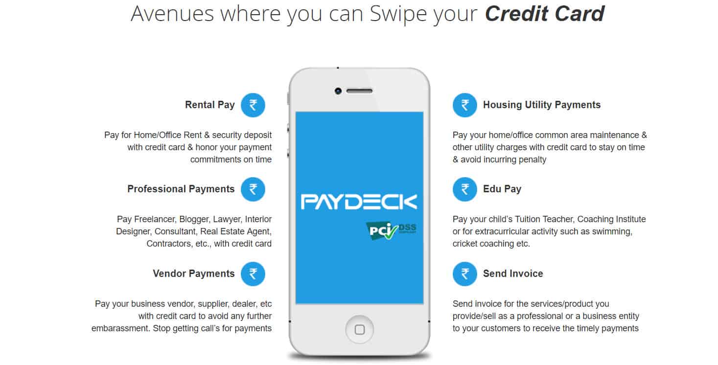 PayDeck can be used for many types of payments