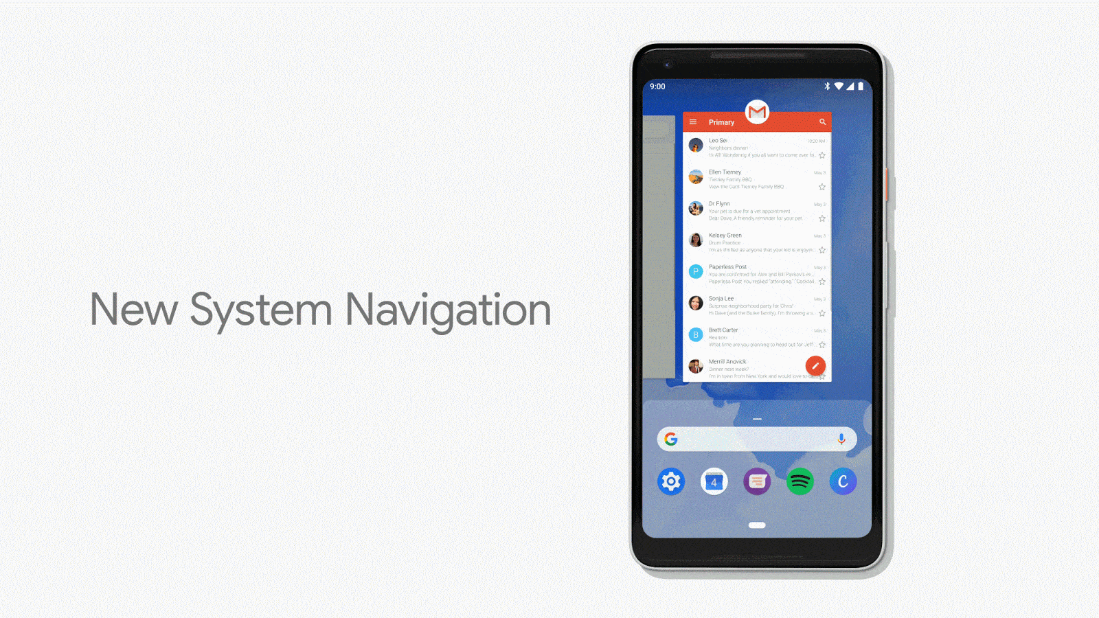 New system navigation in Android P