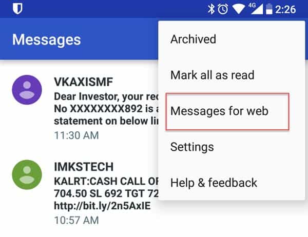 Android Messages app