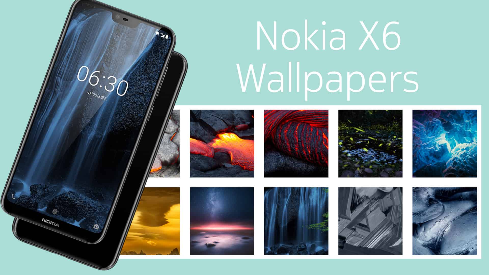 Download original (stock) wallpapers from Nokia X6 in HD quality