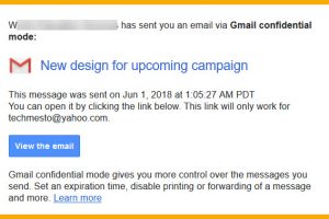 Send emails using Gmail's confidential mode