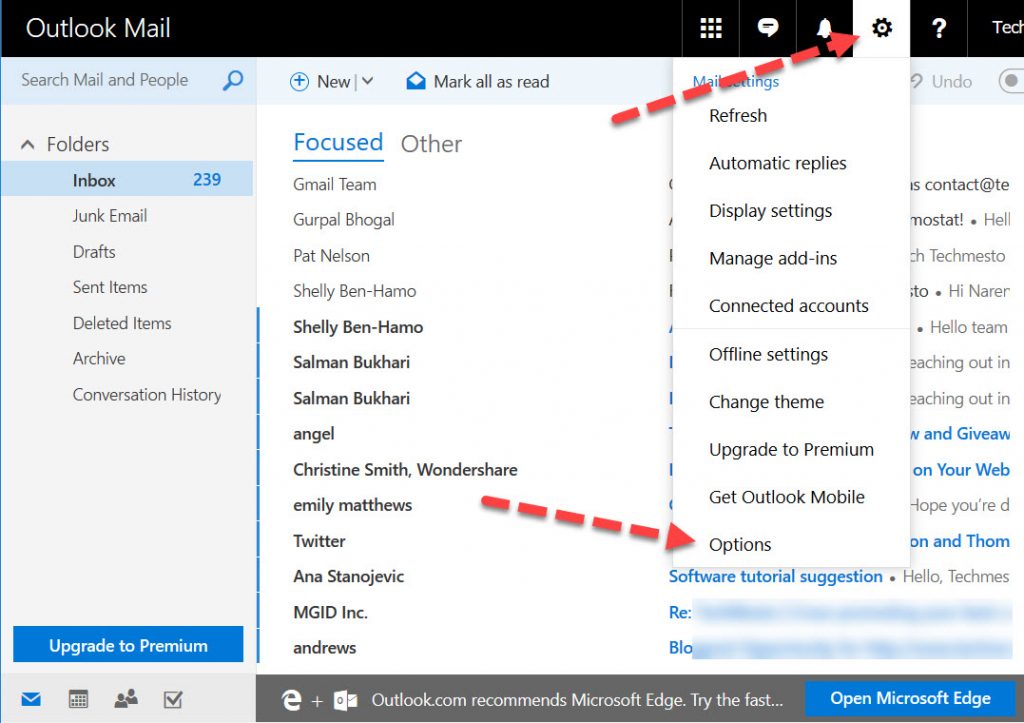 how to manage two email accounts in outlook