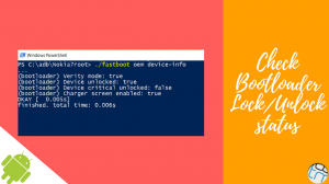 Check bootloader lock unlock status from fastboot