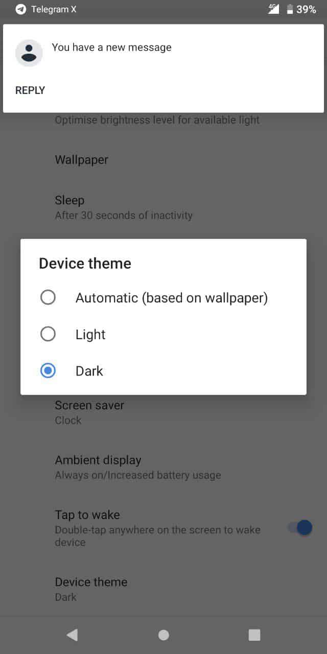 Android Pie (9.0) Lets You Manually Set The Dark Theme