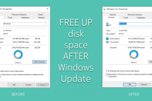 Free up Space on Drive C after updating WIndows 10