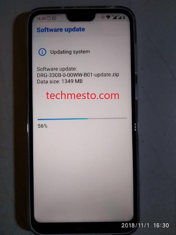 Pie update installing on Nokia 6.1 Plus