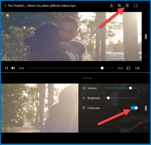 Fullscreen notch video with Mi Video Player
