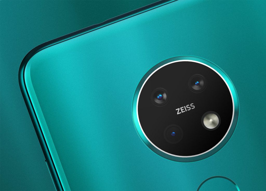 Nokia 7.2 camera details with zeiss logo