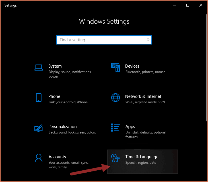 Windows 10 settings app