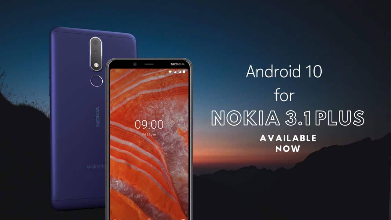 Android 10 for Nokia 3.1 plus