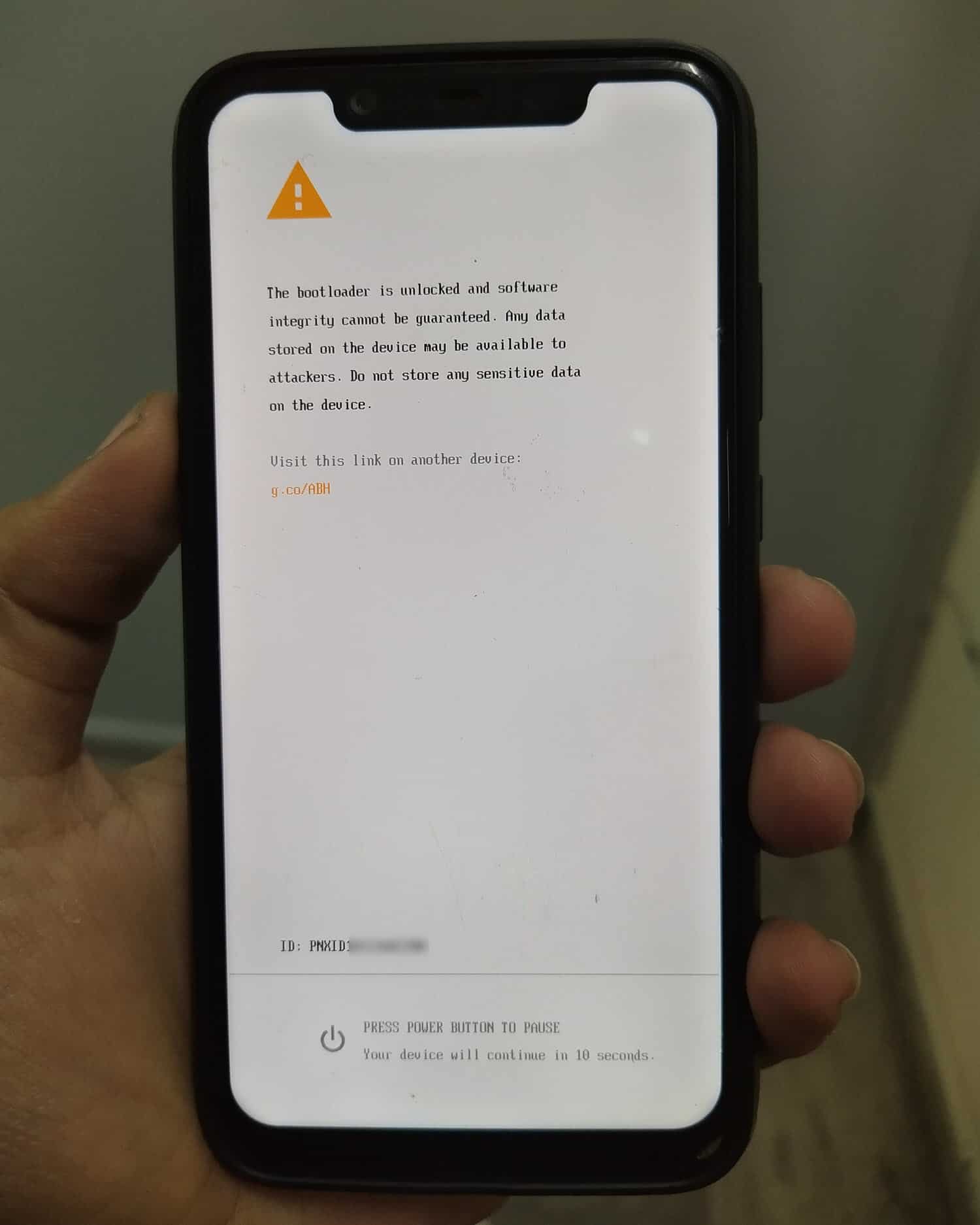 Nokia 8.1 with unlocked bootloader