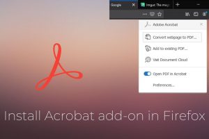 Install Adobe Acrobat add-on in Firefox