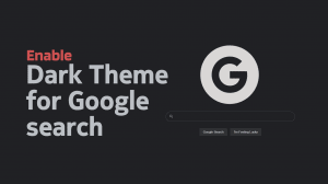 Dark Theme Google search