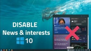 Disable or modify the news and interest section on Windows 10 taskbar