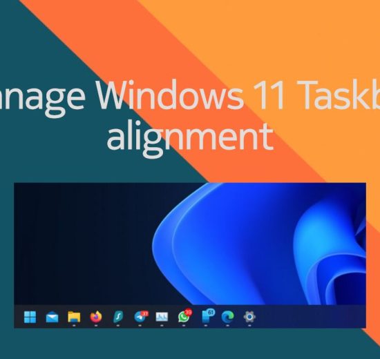 Align Windows 11 taskbar from center to left