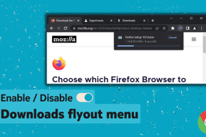 Enable the new downloads flyout menu in Chrome browser