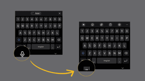 Change Samsung keyboard voice button to keyboard button