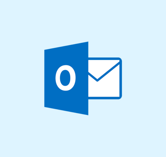 Outlook.com logo on a blue background