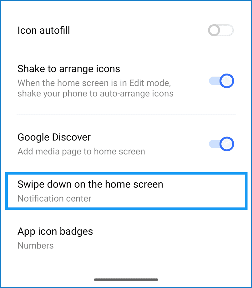 Home settings on a Vivo smartphone running on Funtouch OS 15