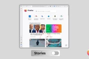 Turn off stories on Firefox for PC, Linux and Android